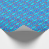 Light Blue Turquoise Diamonds Cadeaupapier (Hoek)