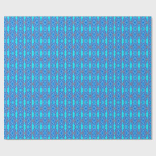 Light Blue Turquoise Diamonds Cadeaupapier (Vlak)