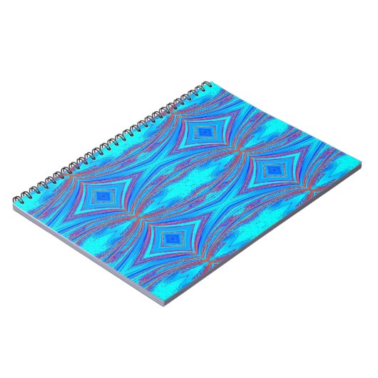 Light Blue Turquoise Diamonds Notitieboek (Linkerzijde)