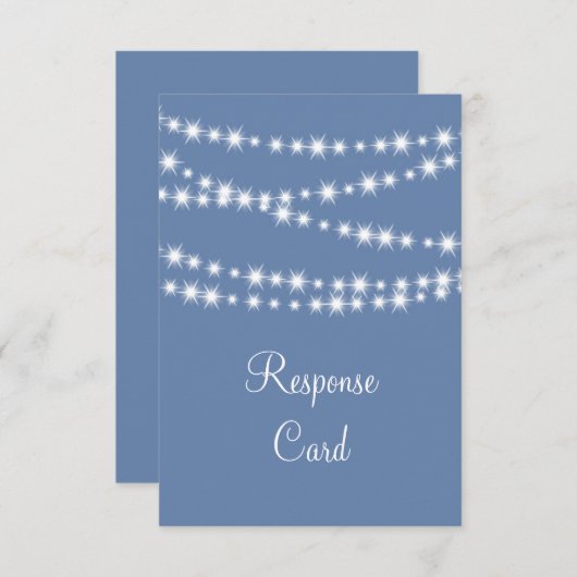 Light Blue Twinkle Lights RSVP (Voorkant / Achterkant)
