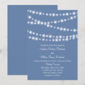 Light Blue Twinkle Lights Weddenschap Kaart (Voorkant / Achterkant)