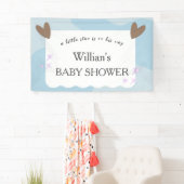 Light Blue Twinkle Star Baby shower Welkom Spandoek (Insitu)