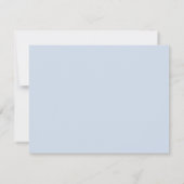 Light Blue Two Letter Initiaal Monogram Name Notitiekaartje (Achterkant)