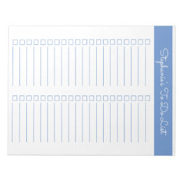Light Blue Vertical 8.5x11 Two Column Checklist Notitieblok