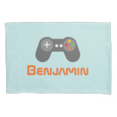 Light Blue Video Game Controller Kussensloop (Voorkant)