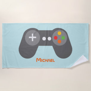 Light Blue Video Game Controller Strandlaken