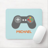 Light Blue Video Gamer Muismat (Met muis)