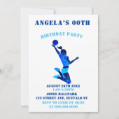 Light Blue Volleyball Birthday Party nodigt uit (Voorkant)