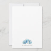 Light Blue Watercolor Botanical Floral Wedding Kaart (Achterkant)
