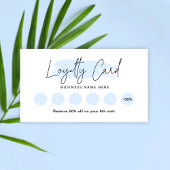 Light Blue Waterverf Beauty Rewards Stamp Kaart Klantenkaartje