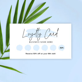 Light Blue Waterverf Beauty Rewards Stamp Kaart Klantenkaartje
