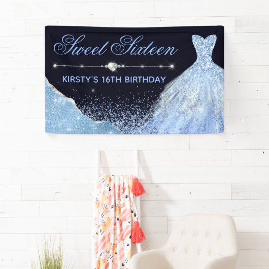 Light Blue Waterverf Dress & Glam Edge Sweet 16 Spandoek (Insitu)