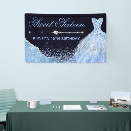 Light Blue Waterverf Dress & Glam Edge Sweet 16 Spandoek (Beurs)
