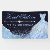 Light Blue Waterverf Dress & Glam Edge Sweet 16 Spandoek (Horizontaal)