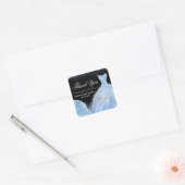 Light Blue Waterverf Dress Sweet 16 Birthday Vierkante Sticker (Envelop)