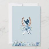 Light Blue Western Charra Quinceanera Kaart (Achterkant)