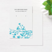 Light Blue White Flowers Custom Oorsprongskaart Visitekaartje (Bureau)