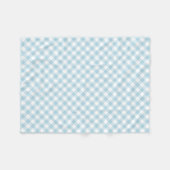 Light Blue White Gingham Pset Pattern Fleece Deken (Voorkant (Horizontaal))