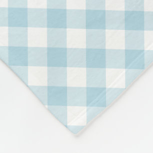 Light Blue White Gingham Pset Pattern Fleece Deken