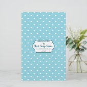 Light Blue & White Heart Soap Wrap Paper (Staand voorkant)