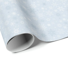 Light Blue White-kerstboomschilderpatroon Cadeaupapier