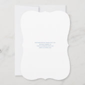 Light Blue White Lace Elegant Vintage Wedding Kaart (Achterkant)