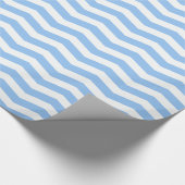 Light Blue & White Zig Zag Chevron Striped Cadeaupapier (Hoek)