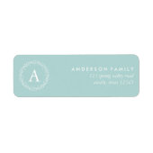 Light Blue Winter Wreath Etiket (Voorkant)