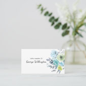 Light Blue Yellow Green Floral bruiloft Place Card Plaatskaartje (Staand voorkant)