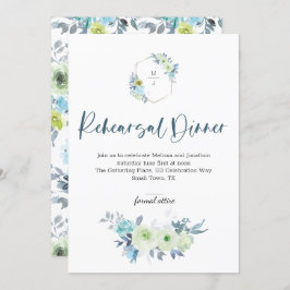 Light Blue Yellow Green Floral repesal Dinner