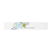 Light Blue Yellow Green Floral Wedding Uitnodigingen Wikkel (Vlak)
