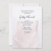 Light Blush Pink Crystals Engagement Party Kaart (Voorkant)