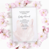 Light Blush Pink Crystals Engagement Party Kaart