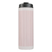 Light Blush Pink Grey Stripes Sweet Thermosbeker (Voorkant)