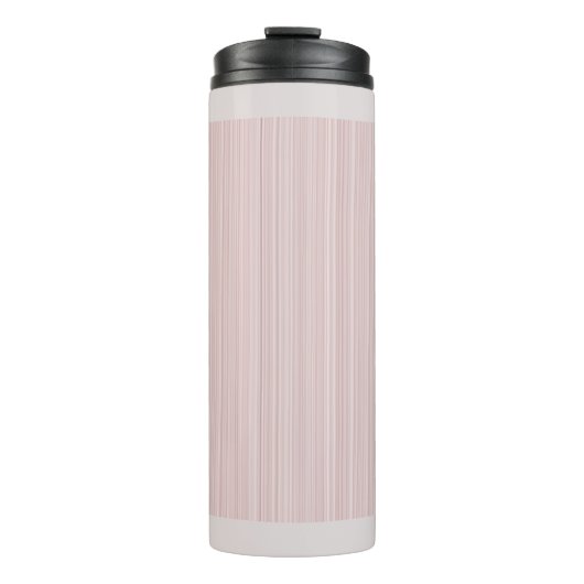 Light Blush Pink Grey Stripes Sweet Thermosbeker (Voorkant)