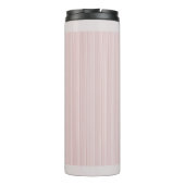 Light Blush Pink Grey Stripes Sweet Thermosbeker (Achterkant)