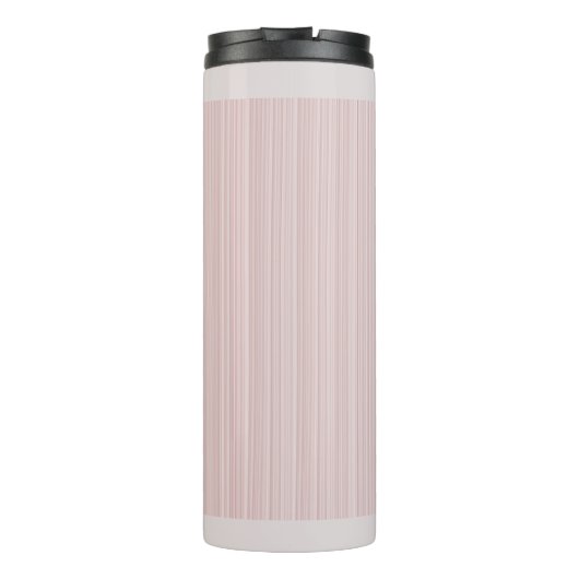 Light Blush Pink Grey Stripes Sweet Thermosbeker (Achterkant)