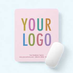 Light Blush Pink Mouse Pad Custom Logo Non Slip Muismat