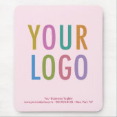 Light Blush Pink Mouse Pad Custom Logo Non Slip Muismat (Voorkant)