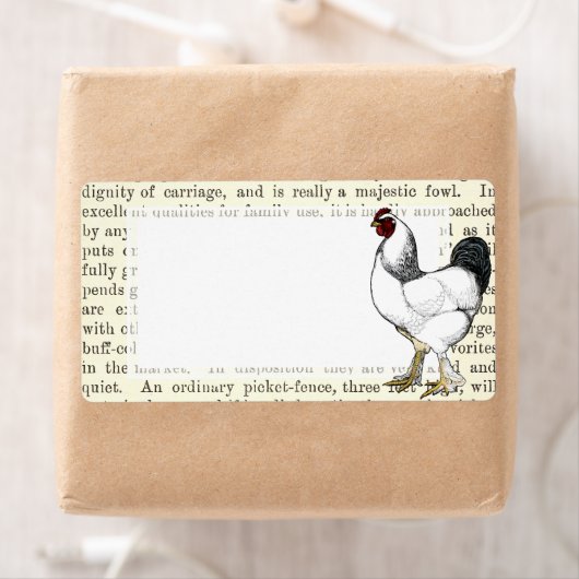 Light Brahma Rooster  Land Classic Etiket (Insitu)