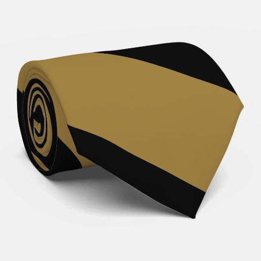 Light Bronze en Black University Stripe Stropdas (Opgerold)