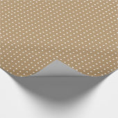 Light Bronze met poka Dots Wrapping Paper Cadeaupapier (Hoek)