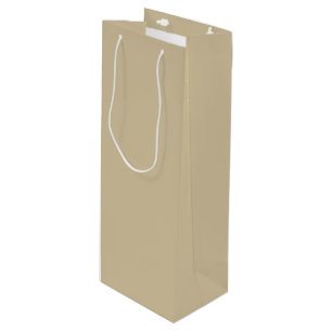 Light Brown - Beige - Tan Solid Color Trends Wijn Cadeautas
