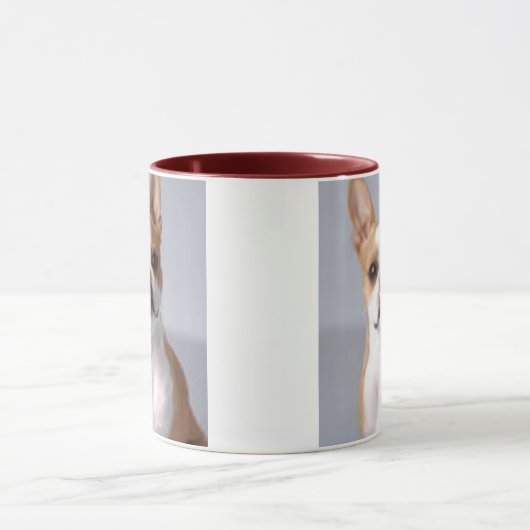 Light Brown Boston Terrier Dog Mok (Midden)