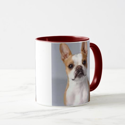 Light Brown Boston Terrier Dog Mok (Voorkant rechts)