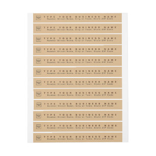Light Brown Business Return-adres Slim