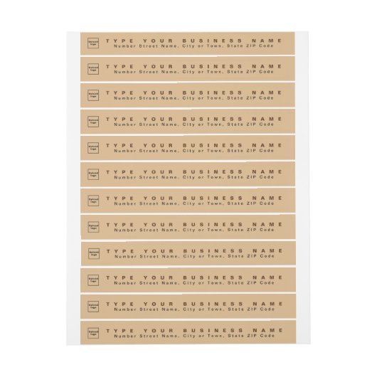 Light Brown Business Return-adres Slim (Vel)