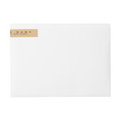 Light Brown Business Return-adres Slim (Voorkant)