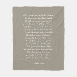 Light Brown Custom Poem Song Lyric Quote  Fleece Deken