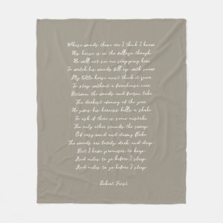 Light Brown Custom Poem Song Lyric Quote  Fleece Deken
